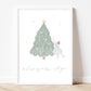 Magical christmas decorating pastel gold foil print