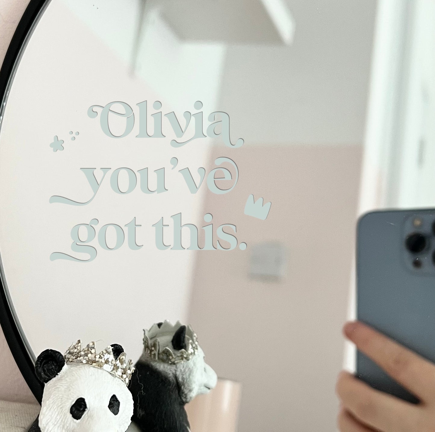Mirror decal vinyl ✨ - personalised with any wording you would like! Motivational sticker
