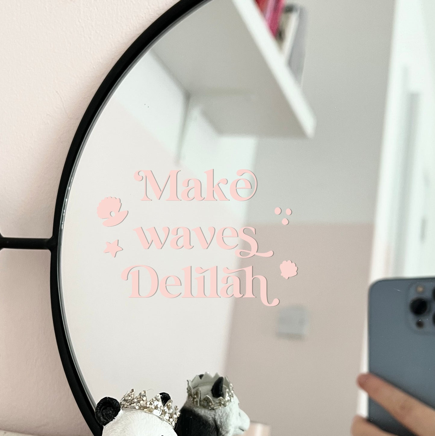 Make Waves Mirror decal vinyl ✨ - personalised mermaid under the sea