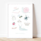 Insects & Bugs pastel illustrated print