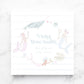 Gold foil personalised mermaid new baby card with matching shell envelope