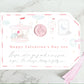 Giant special Love is in the air valentines gift tag - gold foil with silk blush tassel & wax seal