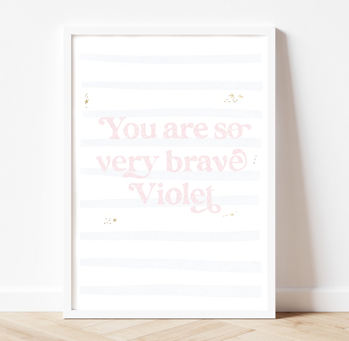 Brave Fairy personalised gold foil Print