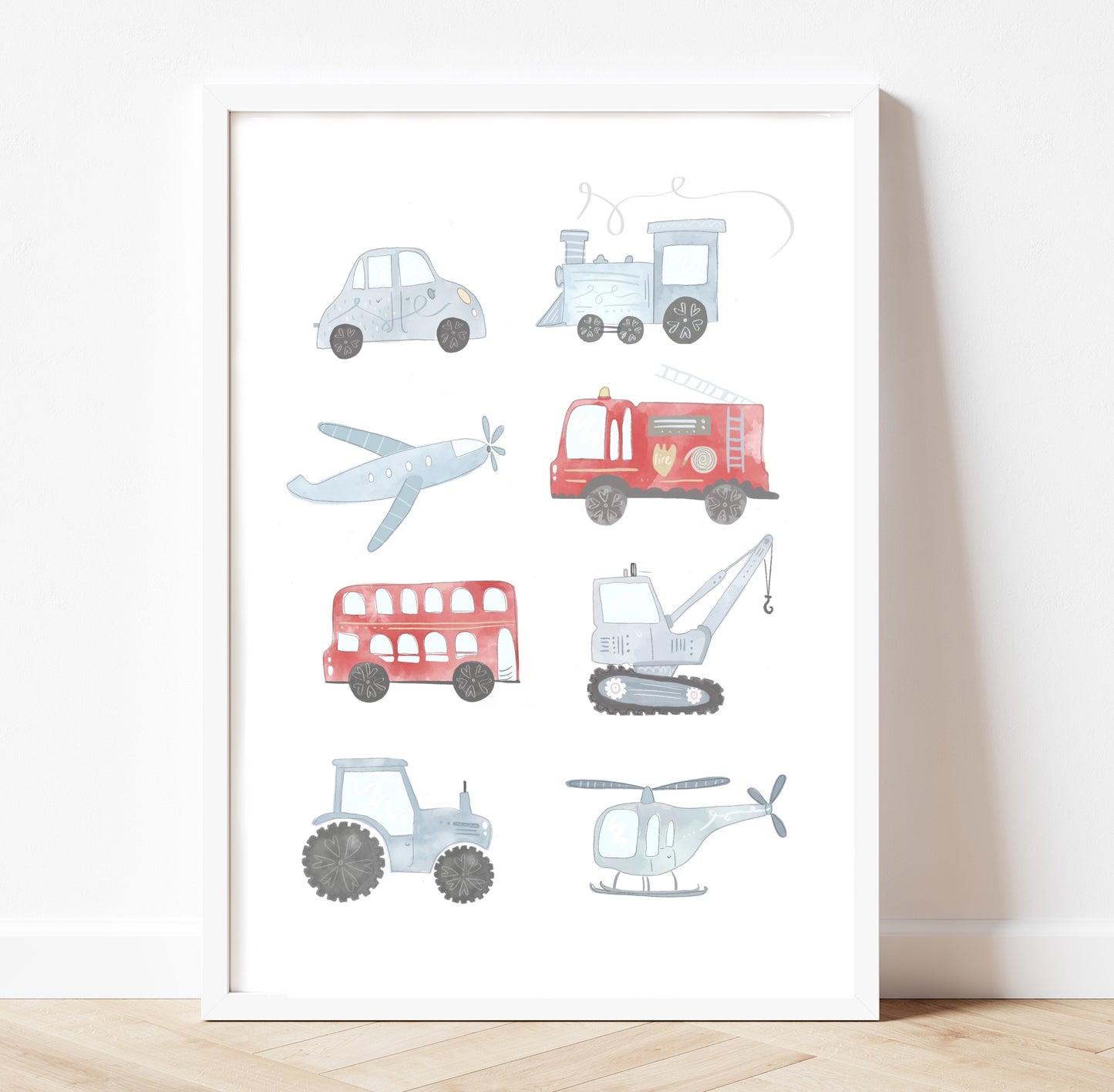 Whimsical Transport nursery print