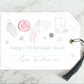 Giant special celestial space personalised birthday gift tag gold foil with silk navy tassel