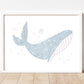 Dreamy whale lovely quote pastel gold foil  print