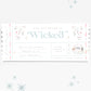 Gift reveal personalised ticket - christmas gift gold foil