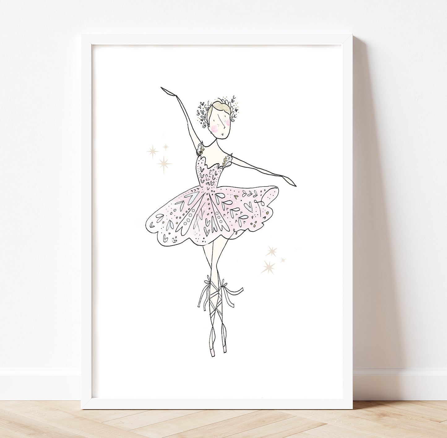 ballerina sugar plum fairy illustrated print