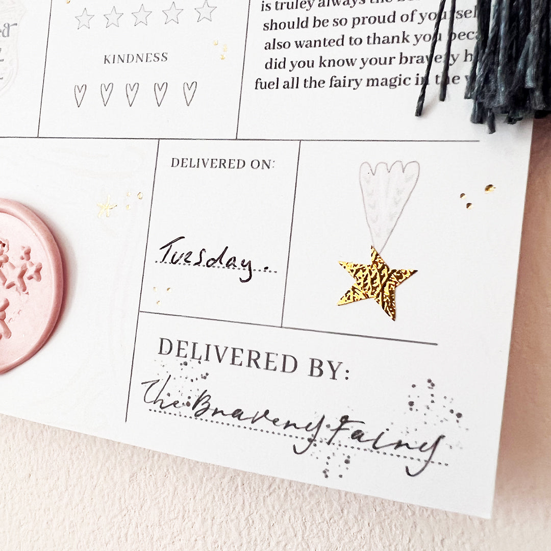 Bravery Fairy magical personalised Delivery Tag