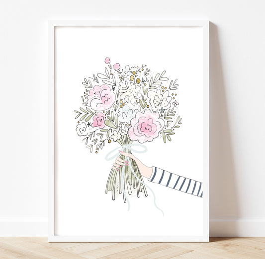 full bloom floral bouquet print - Mother's day gift
