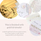 Set of 2 Illustrated fairytale crest & unicorn gold foil personalised prints