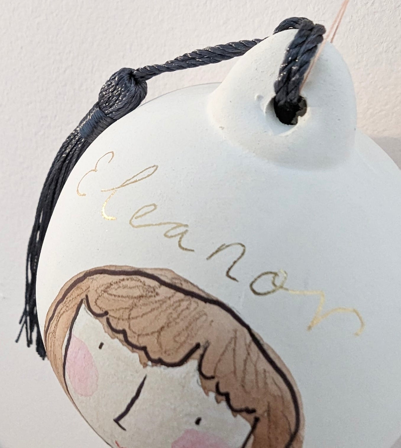 Hand painted portrait bauble custom