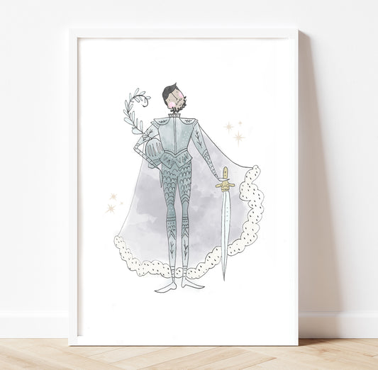 Knight of the round table medical King Arthur print